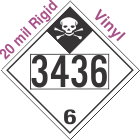Inhalation Hazard Class 6.1 UN3436 20mil Rigid Vinyl DOT Placard