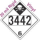 Inhalation Hazard Class 6.1 UN3442 20mil Rigid Vinyl DOT Placard