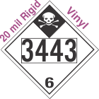 Inhalation Hazard Class 6.1 UN3443 20mil Rigid Vinyl DOT Placard