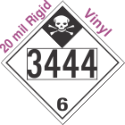 Inhalation Hazard Class 6.1 UN3444 20mil Rigid Vinyl DOT Placard