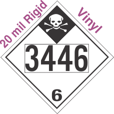 Inhalation Hazard Class 6.1 UN3446 20mil Rigid Vinyl DOT Placard