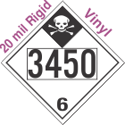 Inhalation Hazard Class 6.1 UN3450 20mil Rigid Vinyl DOT Placard
