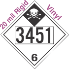 Inhalation Hazard Class 6.1 UN3451 20mil Rigid Vinyl DOT Placard