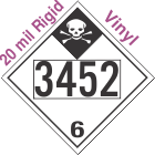 Inhalation Hazard Class 6.1 UN3452 20mil Rigid Vinyl DOT Placard