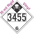 Inhalation Hazard Class 6.1 UN3455 20mil Rigid Vinyl DOT Placard