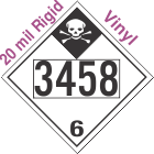 Inhalation Hazard Class 6.1 UN3458 20mil Rigid Vinyl DOT Placard
