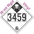 Inhalation Hazard Class 6.1 UN3459 20mil Rigid Vinyl DOT Placard