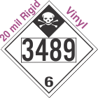 Inhalation Hazard Class 6.1 UN3489 20mil Rigid Vinyl DOT Placard