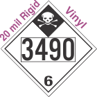 Inhalation Hazard Class 6.1 UN3490 20mil Rigid Vinyl DOT Placard