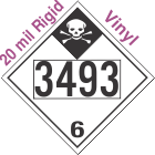 Inhalation Hazard Class 6.1 UN3493 20mil Rigid Vinyl DOT Placard