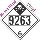 Inhalation Hazard Class 6.1 UN9263 20mil Rigid Vinyl DOT Placard