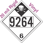 Inhalation Hazard Class 6.1 UN9264 20mil Rigid Vinyl DOT Placard