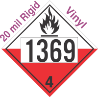 Spontaneously Combustible Class 4.2 UN1369 20mil Rigid Vinyl DOT Placard