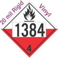 Spontaneously Combustible Class 4.2 UN1384 20mil Rigid Vinyl DOT Placard