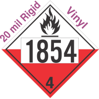 Spontaneously Combustible Class 4.2 UN1854 20mil Rigid Vinyl DOT Placard