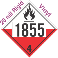 Spontaneously Combustible Class 4.2 UN1855 20mil Rigid Vinyl DOT Placard