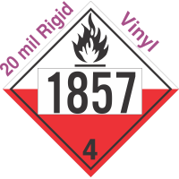 Spontaneously Combustible Class 4.2 UN1857 20mil Rigid Vinyl DOT Placard