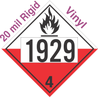 Spontaneously Combustible Class 4.2 UN1929 20mil Rigid Vinyl DOT Placard