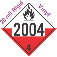 Spontaneously Combustible Class 4.2 UN2004 20mil Rigid Vinyl DOT Placard