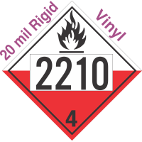 Spontaneously Combustible Class 4.2 UN2210 20mil Rigid Vinyl DOT Placard