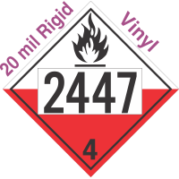 Spontaneously Combustible Class 4.2 UN2447 20mil Rigid Vinyl DOT Placard