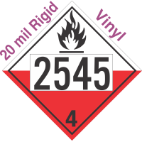 Spontaneously Combustible Class 4.2 UN2545 20mil Rigid Vinyl DOT Placard