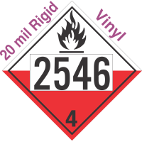 Spontaneously Combustible Class 4.2 UN2546 20mil Rigid Vinyl DOT Placard