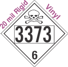 Toxic Class 6.2 UN3373 20mil Rigid Vinyl DOT Placard