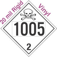 Toxic Gas Class 2.3 UN1005 20mil Rigid Vinyl DOT Placard