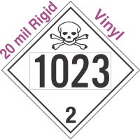 Toxic Gas Class 2.3 UN1023 20mil Rigid Vinyl DOT Placard