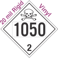 Toxic Gas Class 2.3 UN1050 20mil Rigid Vinyl DOT Placard