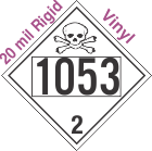 Toxic Gas Class 2.3 UN1053 20mil Rigid Vinyl DOT Placard