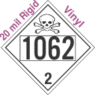 Toxic Gas Class 2.3 UN1062 20mil Rigid Vinyl DOT Placard