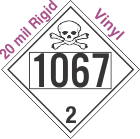 Toxic Gas Class 2.3 UN1067 20mil Rigid Vinyl DOT Placard