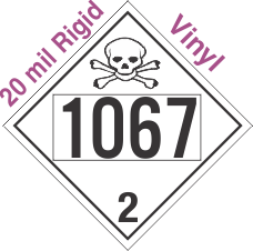 Toxic Gas Class 2.3 UN1067 20mil Rigid Vinyl DOT Placard