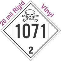 Toxic Gas Class 2.3 UN1071 20mil Rigid Vinyl DOT Placard