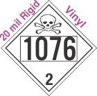 Toxic Gas Class 2.3 UN1076 20mil Rigid Vinyl DOT Placard