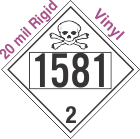 Toxic Gas Class 2.3 UN1581 20mil Rigid Vinyl DOT Placard