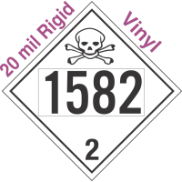 Toxic Gas Class 2.3 UN1582 20mil Rigid Vinyl DOT Placard