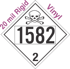 Toxic Gas Class 2.3 UN1582 20mil Rigid Vinyl DOT Placard