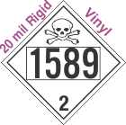 Toxic Gas Class 2.3 UN1589 20mil Rigid Vinyl DOT Placard