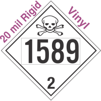 Toxic Gas Class 2.3 UN1589 20mil Rigid Vinyl DOT Placard