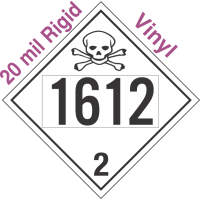 Toxic Gas Class 2.3 UN1612 20mil Rigid Vinyl DOT Placard