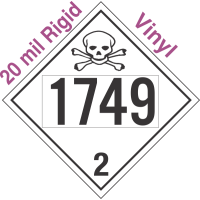 Toxic Gas Class 2.3 UN1749 20mil Rigid Vinyl DOT Placard