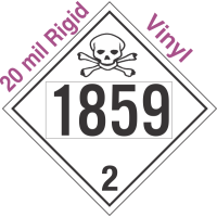 Toxic Gas Class 2.3 UN1859 20mil Rigid Vinyl DOT Placard