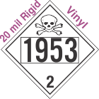 Toxic Gas Class 2.3 UN1953 20mil Rigid Vinyl DOT Placard