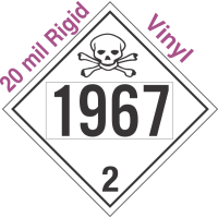 Toxic Gas Class 2.3 UN1967 20mil Rigid Vinyl DOT Placard