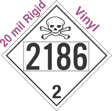 Toxic Gas Class 2.3 UN2186 20mil Rigid Vinyl DOT Placard