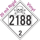 Toxic Gas Class 2.3 UN2188 20mil Rigid Vinyl DOT Placard