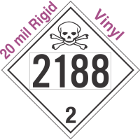 Toxic Gas Class 2.3 UN2188 20mil Rigid Vinyl DOT Placard